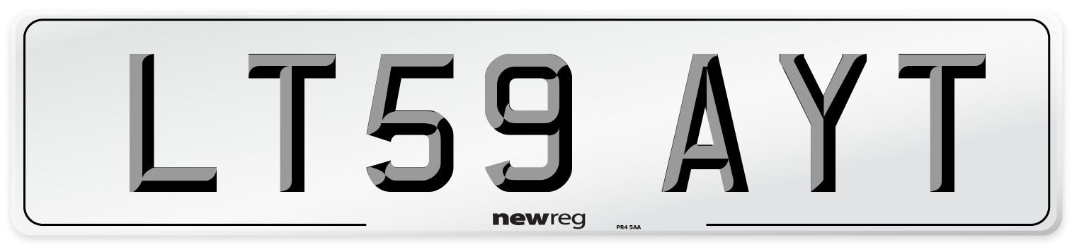 LT59 AYT Number Plate from New Reg